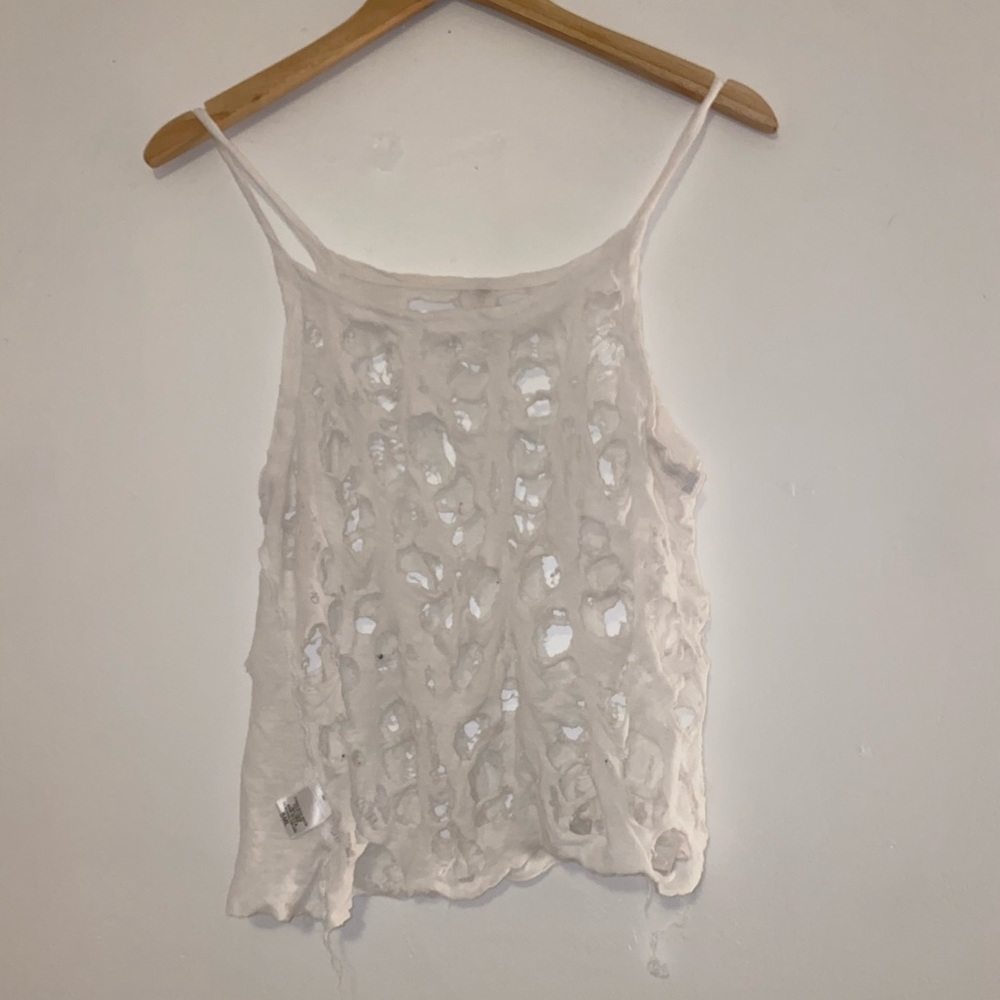 Extremely distressed Emma & Sam LF tank top